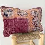 Purple and Peach Vintage Berber Pillow