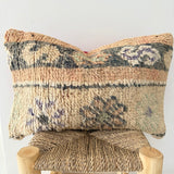Sand and Faded Apricot Vintage Berber Pillow