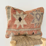 Faded salmon and lilac Vintage Berber Pillow
