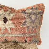 Faded salmon and lilac Vintage Berber Pillow