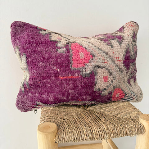 Purple and Pink Vintage Berber Pillow