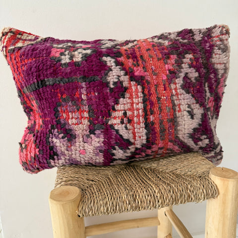 Purple and Lilac Vintage Berber Pillow