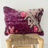Purple and Beige Vintage Berber Pillow