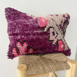 Purple and Beige Vintage Berber Pillow