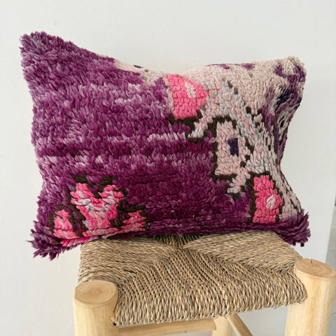 Purple and Beige Vintage Berber Pillow
