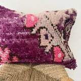 Purple and Beige Vintage Berber Pillow