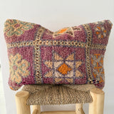 Purple and Beige Vintage Berber Pillow