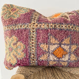 Purple and Beige Vintage Berber Pillow
