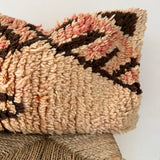 Cream and chocolate Vintage Berber Pillow