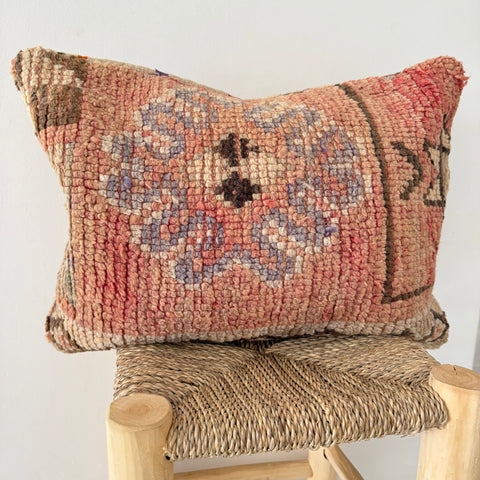 Salmon and Beige Vintage Berber Pillow