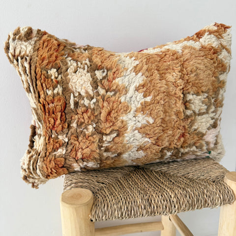 Rust and Cream Vintage Berber Pillow
