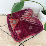 Dark Fuchsia and Pink Moroccan Floor Cushion