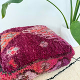 Dark Fuchsia and Pink Moroccan Floor Cushion