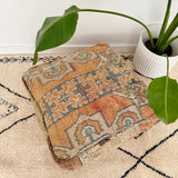 Apricot and Grey Moroccan Floor Cushion