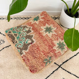Faded Salmon and Sand Moroccan Floor Cushion