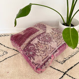 Purple and Pink Moroccan Floor Cushion