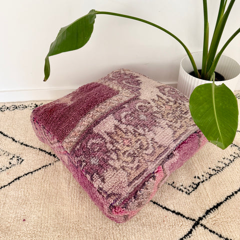 Purple and Pink Moroccan Floor Cushion