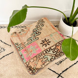 Cream and Aqua Moroccan Floor Cushion