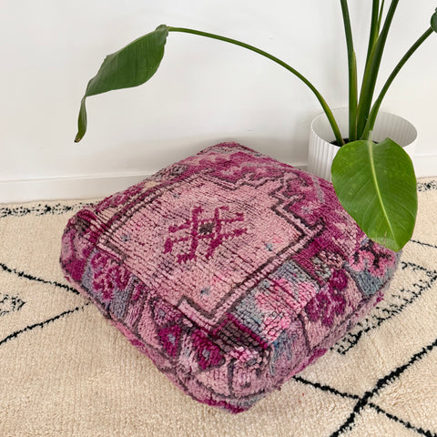 Purple and Lilac Moroccan Floor Cushion