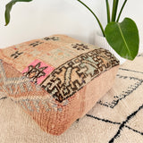 Pastels and Apricot Moroccan Floor Cushion