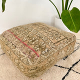 Dusty Grey and Beige Moroccan Floor Cushion