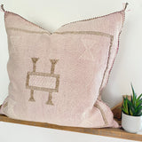 Faded Pink With Tan Cactus Silk Cushion