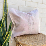 Very Faded Pink Cactus Silk Cushion