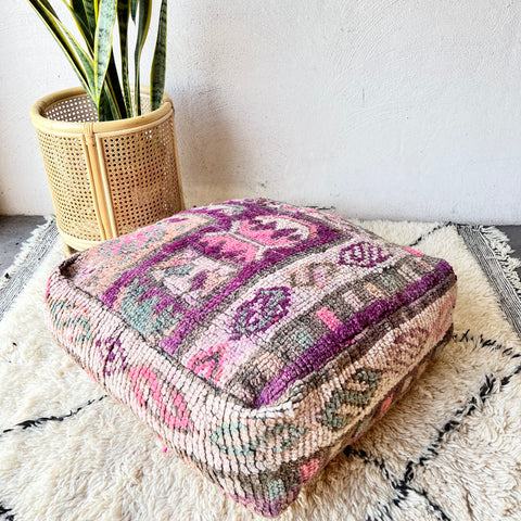 Violet and Fuchsia Moroccan Floor Cushion